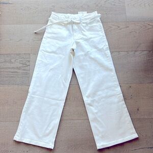 Vervet wide leg white jeans